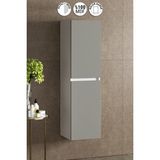 Özceden Yıldız 35*130 cm Beyaz-Inox Balon Mdf Asma Banyo Boy Dolabı - Beyaz - Inox