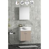Özceden Yıldız 50 cm Beyaz-Selenit Mdf Seramik Lavabolu Asma Banyo Dolabı Takımı