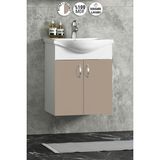 Özceden Yıldız 50 cm Selenit Mdf Seramik Lavabolu Asma Alt Banyo Dolabı