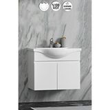 ÖZCEDEN Yıldız 80 cm Beyaz MDF Seramik Lavabolu Asma Banyo Alt Dolabı
