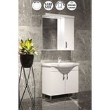 Özceden Yıldız Banyo Dolabı Takımı 55 Cm Beyaz Mdf
