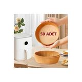 Özçelikhome Özçelik Home 50 Adet Airfryer Pişirme Kağıdı Hava Fritözü Yağsız Tefal Kumtel Kağıt