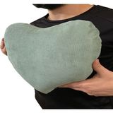 Ozclife Kalp Yastığı Pamuklu Boncuk Elyaf - 33 x 34 cm - Yeşil