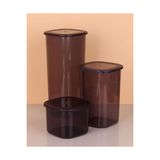 Ozcmax 3lü Saklama Kabı - 1750-1200-550ML Koyu Şeffaf