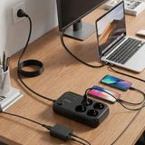 Ozcmax Çoklu Priz Uzatma Kablosu 4 Soket + 4 USB + 2 Type-C – Termal Akım Korumalı, Isıyya Dayanıklı, Çocuk Korumalı Güvenli Priz 100-250V
