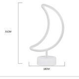 Ozcmax Dekoratif Pilli Ay Tasarımlı 3D Neon LED Masa Vee Gece Lambası