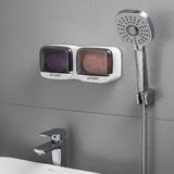 Ozcmax Duvara Monte Ikili Kapaklı Plastik Katı Sabunluk Organizer – Banyo & Mutfak Için Yapışkanlı Sabun Kutusu ve Düzenleyyici