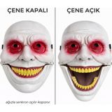 Ozcmax Hareketlii Çene Mekanizmalı Kırmızı Korku Maskesi