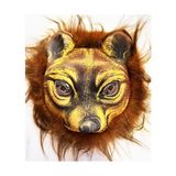Ozcmax Kahverengi Saçlı Kaplan Aslan Leopar Maskesii Mega Peluş 32 No