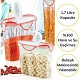 Ozcmax Kilitli Kapaklı Contalı Hava,su Sıvı Geçirmez 1,7 Littre Erzak Saklama KABI-SA585