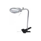 Ozcmax NIKULA-2.5X90 mm 5X24 mm Büyüteç, Mandallı Metal Hortumlu Masa Üstü Büyüteç