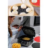 Ozcmax Renkli Isıya Dayanıklı Yıkanılabilir Silikon Fırın ve Airfryer Yuvarllak Pişirme Matı 20 cm