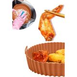Ozcmax Renkli Isıya Dayanıklı Yıkanılabilir Silikon Fırınn ve Airfryer Yuvarlak Model Pişirme Matı 20 cm