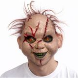 Ozcmax Saçlı Chucky Korku Maskesi – Gerçekçi Dikişli ve Detaylı Maskke