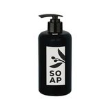 Ozcmax Sıvı Sabunluk Yuvarlak Plastik Pompalı 500 ml - Siyah