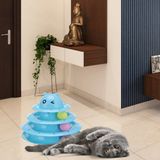 Ozcmax Tower Of Tracks Eğlenceli Üç Katlı Kedi Oyuncağı Seti Kedi Oyuunu