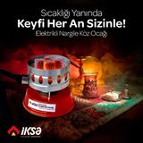 Ozcmax Yuvarlak Galvanizz Elektrikli Nargile Köz Ocağı