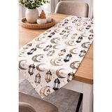 Özdağ Home Concept 140X40 cm Ay ve Fener Temalı Dijital Baskı Duck Kumaş Runner | Leke Tutmaz, Dekoratif Masa Örtüsü - Çok Renkli - 40 x 140 cm