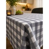 Özdağ Home Concept 150X150 cm Kırmızı Beyaz Pötikare Masa Örtüsü Dertsiz Kumaş Leke Tutmaz Silinebilir Mutfak Balkon Piknik Masa Örtüsü - Gri - Beyaz - 150 x 150 cm