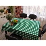 Özdağ Home Concept 150X150 cm Kırmızı Beyaz Pötikare Masa Örtüsü Dertsiz Kumaş Leke Tutmaz Silinebilir Mutfak Balkon Piknik Masa Örtüsü - Yeşil - Beyaz - 150 x 150 cm