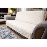 Özdağ Home Concept Şönil 3’lü Kanepe Koltuk Örtüsü – Yumuşak Dokulu, Dayanıklı ve Şık Koltuk Şalı - 175 x 210 cm - Krem