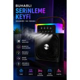 ÖZDELMARKT UygunO Taşınabilir Mini Klima Fan RGB Işıklı USB Hava Soğutucu Su Buharlı Hava Nemlendirici 3 Kademeli Masaüstü Serinletici