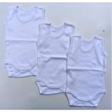 Özdemirli Bebe 3 Lü Paket Askılı Çıtçıtlı Badi - 9 - 12 Ay - Beyaz