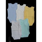Özdemirli Bebe askılı Basic Bisiklet Yaka Atlet Çıtçıtlı Badi 5li Paket 0-48 Ay - 3 - 4 Yaş - Krem