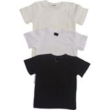 Özdemirli Bebe Basic Düz Bisiklet Yaka Kısa Kollu Likralı Badi Sweat T-Shirt (3 Lü Paket Krem-Siyah-Beyaz) - 5 Yaş - Beyaz - Krem - Siyah