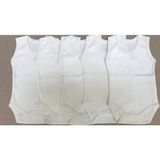 Özdemirli Bebe Çıtçıtlı Badi Askılı (5 Li Paket) - 0 - 3 Ay - Krem Rengi