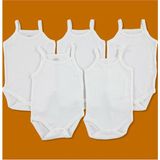 Özdemirli Bebe İp Askılı Çıtçıtlı Badi 5li Paket - 2 - 3 Yaş - Beyaz