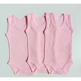 Özdemirli Bebe Jakarlı Klimalı Askılı Çıtçıtlı Badi 3 Lü Paket - 2 - 3 Yaş - Pembe