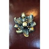 Özden Bronz Pirinç Çiçek Model Zil Butonu