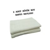 Özdilek 2 Adet Büyük Boy Banyo Havlusu 90x150 cm Devon Beyaz