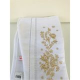 Özdilek 2 Adet Seda Nakışlı El-Yüz Havlusu Gold - 50 x 90 cm - Çok Renkli