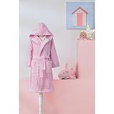 Özdilek 3/4 Yaş Kız Çocuk Kapüşonlu Kadife Pamuk Bornoz-Unicorn Pembe - 3 - 4 Yaş