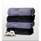 Özdilek 4 Adet Belda El Yüz Havlusu 50X90 cm (Gri-Siyah) - Renkli - 50 x 90 cm