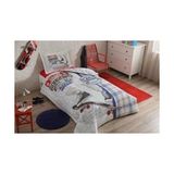 Özdilek 4 Dört Mevsim Kapitone Nevresim Takımı Tek Kişilik Skate Bej - Kırmızı - 180 x 230 cm