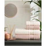 Özdilek 4 Parça Best Hamam Seti, Banyo Havlu Takımı Camellıa Bej- Krem