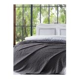 ÖZDİLEK 7 Parça Yatak Örtülü Çeyizlik Nevresim Takımı ( Gelin Seti ) Natural Breeze Antrasit