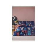 Özdilek 72040091 Colored Shape Ranforce Çift Kişilik Lacivert Nevresim Takımı