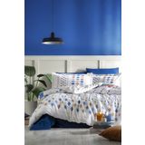 Özdilek 72040273 Color Silices Ranforce Tek Kişilik Fitted Çarşaflı Mavi Nevresim Takımı