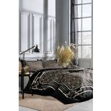 Özdilek Art Deco Soft Life Saten Siyah Çift Kişilik Nevresim Takımı