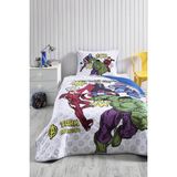 Özdilek Avengers Team Tek Kişilik Disney Lisanslı Çocuk Yatak Örtüsü 160X230 - 100 x 110 cm - Safir