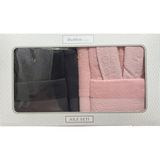 Özdilek Azura Aile Bornoz Seti Antrasit-Pembe - Antrasit - Pembe - M - L