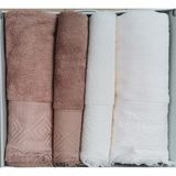 Özdilek Azura Kahve-Krem Best Set Hamam Takımı - Standart - Kahve - Krem