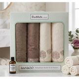 Özdilek Bamboo Hamam Seti, Banyo Havlu Takımı-Phlox Krem Bej