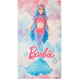 Özdilek Barbie Denizkızı Lisanslı Kadife Plaj Havlusu 70X130 cm - Pembe - 70 cm