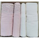 Özdilek Begonvil Best Set (Hamam Takımı) Krem-Pudra - 70 x 150 cm - Krem - Pudra