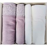 Özdilek Begonvil Krem Mürdüm Banyo Havlu Takım 4 Parça Best Hamam Seti